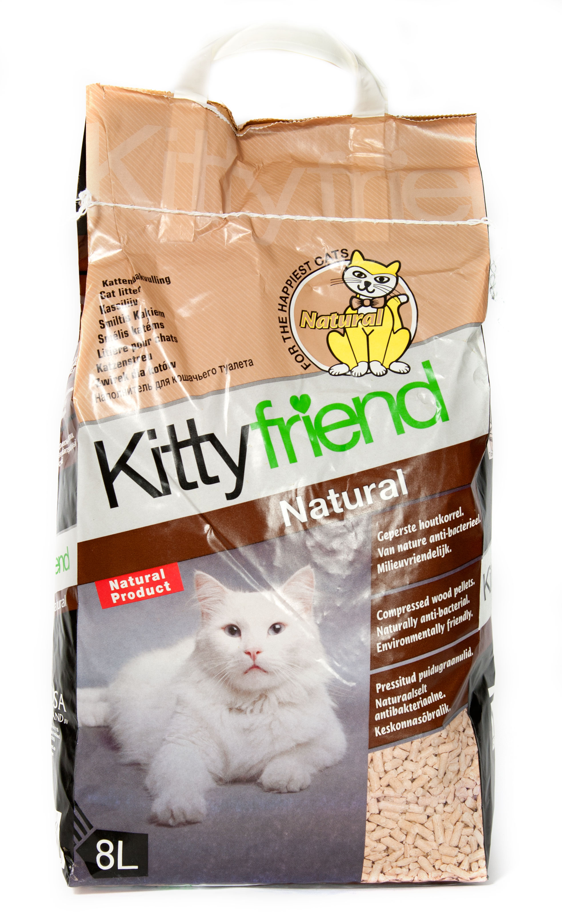 Natural wood pellet litter 8 L Kitty Friend Toidukaupade müük