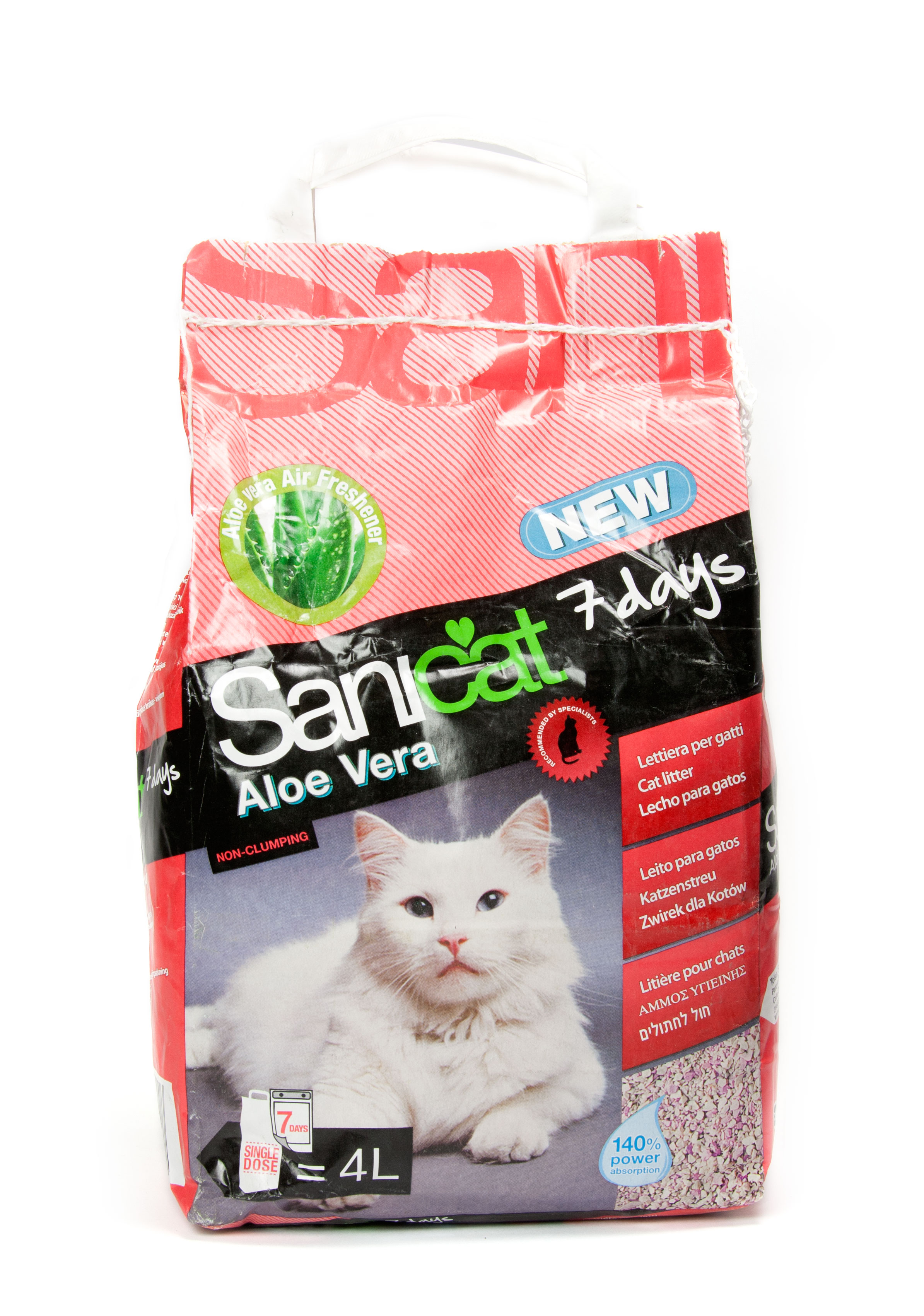 Scented cat litter with aloe 7 days 4 L Sanicat Toidukaupade müük